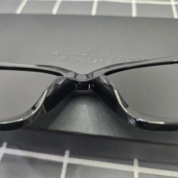 Saint Laurent Black and Gold Sunglasses